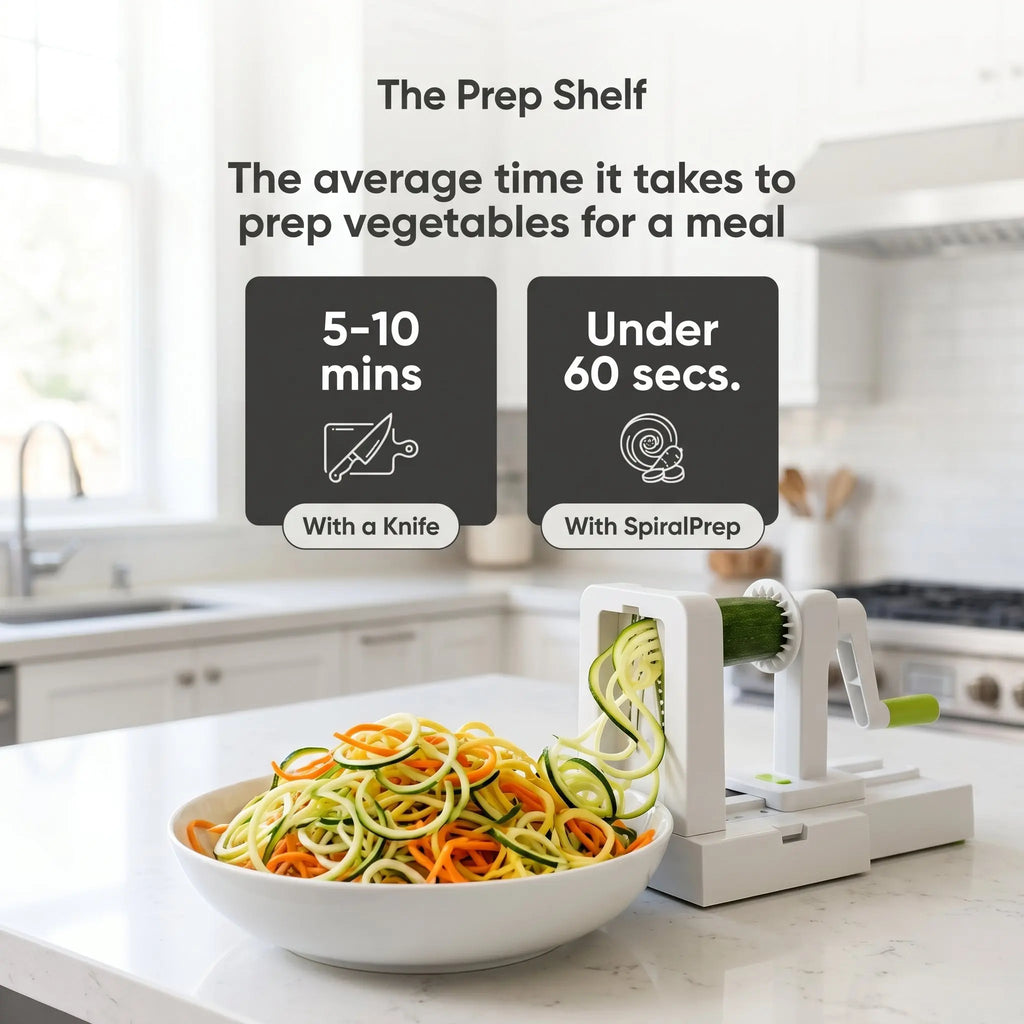 The Prep Shelf’s SpiralPrep Veggie Spiralizer The Prep Shelf