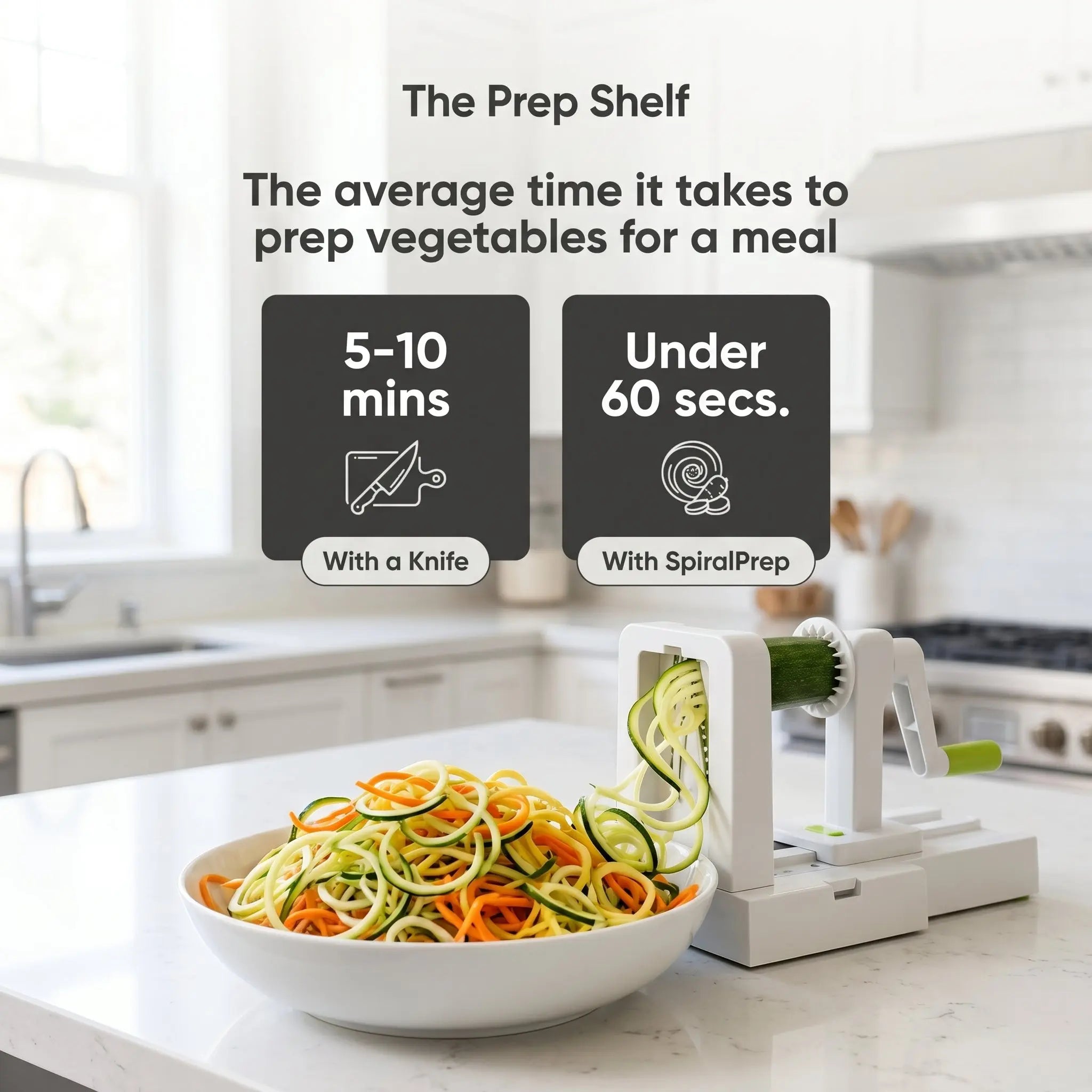 The Prep Shelf’s SpiralPrep Veggie Spiralizer The Prep Shelf