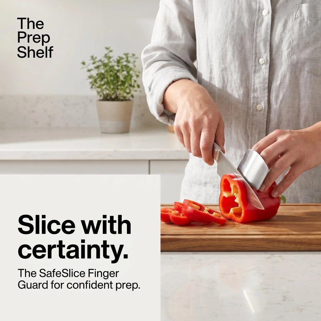 The Prep Shelf’s SafeSlice Finger Guard The Prep Shelf