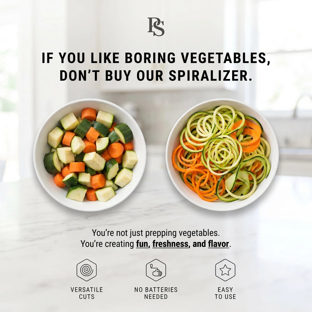 The Prep Shelf’s SpiralPrep Veggie Spiralizer The Prep Shelf