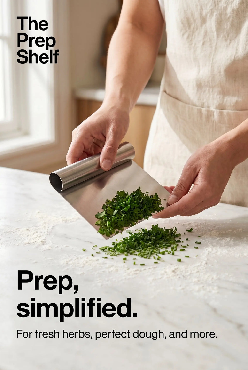 The Prep Shelf’s DoughLift Bench Scraper The Prep Shelf